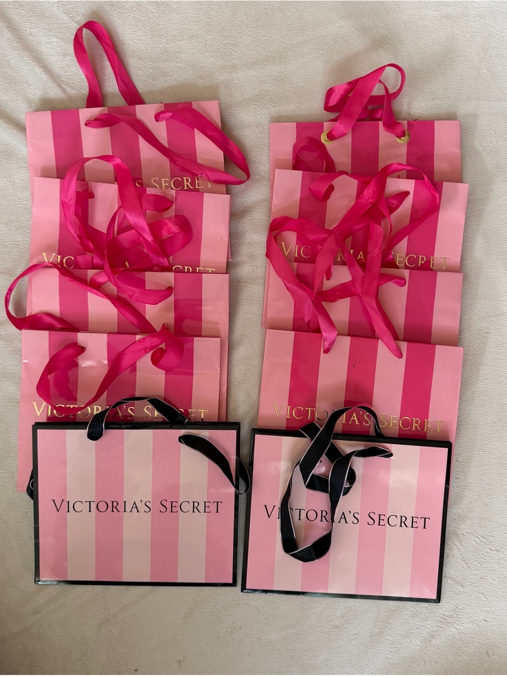 VICTORIAS SECRET (10) smaller gift bags LNWOT